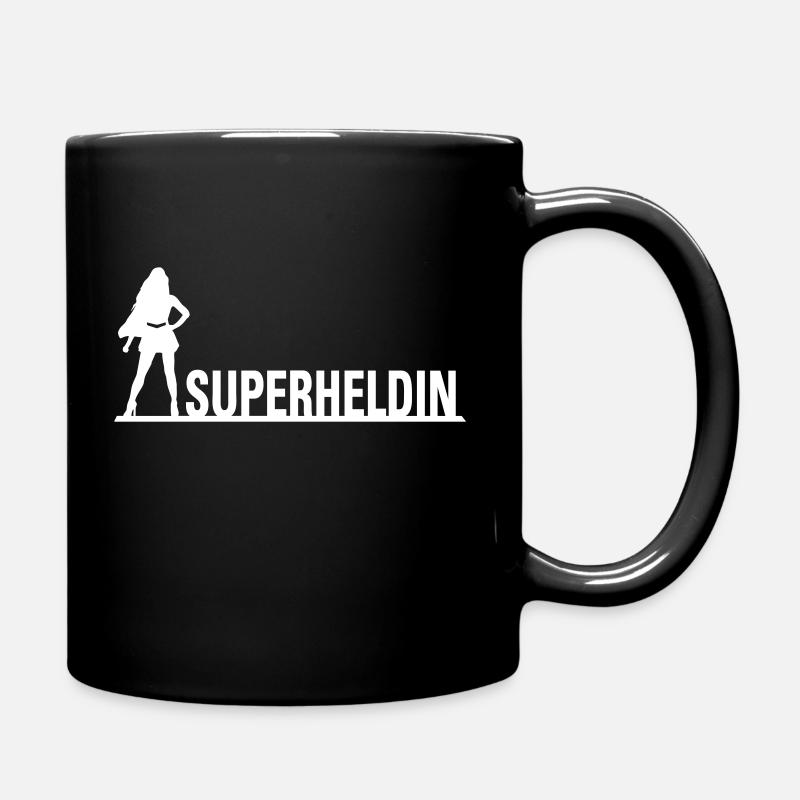 Superheldin - Tasse einfarbig - Schwarz