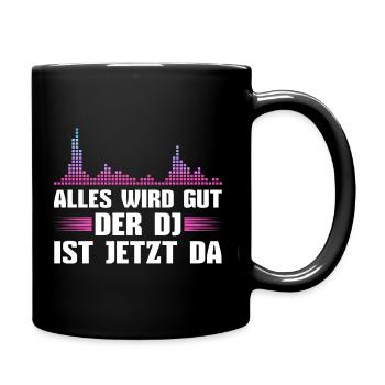 Musikmixer Der Discjockey ist jetzt da DJ - Tasse einfarbig - Schwarz - Rechts