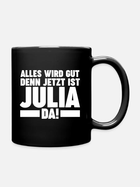 Vorname Julia - Tasse einfarbig - Schwarz