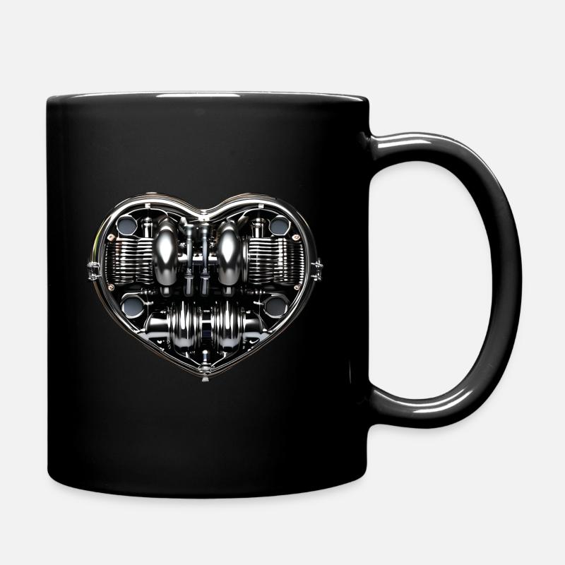 Mecanic Herz Valentin - Coeur saint valentine méca - Tasse einfarbig - Schwarz