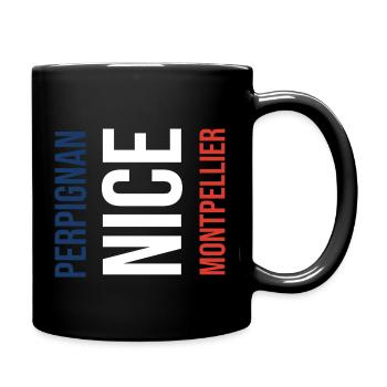 Südfrankreich Souvenir - Tasse einfarbig - Schwarz - Rechts