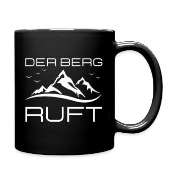Der Berg ruft - Tasse einfarbig - Schwarz - Rechts