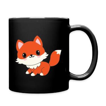 Feni le renard - Mug uni - noir - Droite