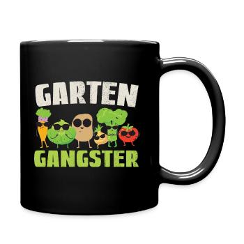 Garten Gangster - Cooles Gemüse - Tasse einfarbig - Schwarz - Rechts