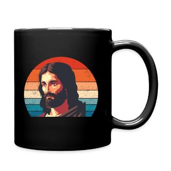 Jésus Vintage - Mug uni - noir - Droite