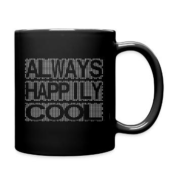 always happily cool - Tasse einfarbig - Schwarz - Rechts