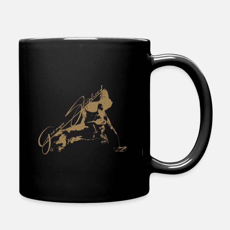 Grille de motifs de berger allemand - Mug uni - noir