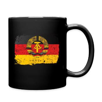 ddr - Deutsche demokratische Republik - Tasse einfarbig - Schwarz - Rechts
