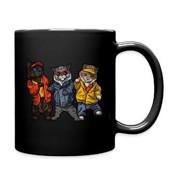 Chats Swag - Mug uni - noir - Droite