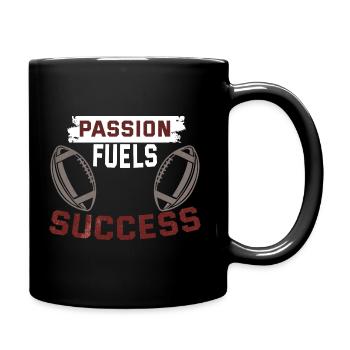 Passion fuels Success - American Football T-shirt - Tasse einfarbig - Schwarz - Rechts