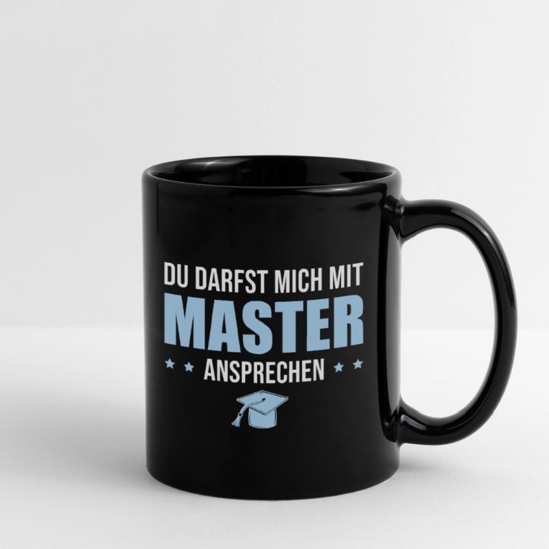 Master Abschluss Studium Masterprüfung Geschenk Tasse einfarbig