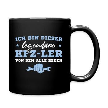 Kfz Mechaniker Schrauber Legendärer Kfzler - Tasse einfarbig - Schwarz - Rechts