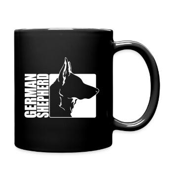 German Shepherd Profile Dogs Dog Dog Sports - Full Colour Mug - black - Right