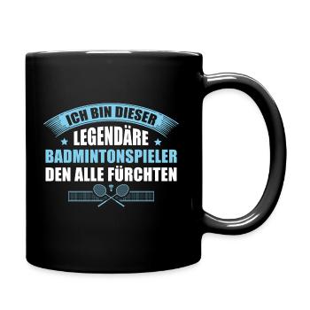 Legendärer Badmintonspieler den alle fürchten - Tasse einfarbig - Schwarz - Rechts