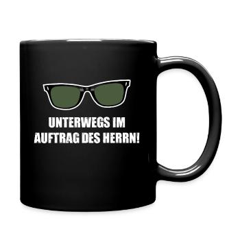 Unterwegs im Auftrage des Herrn - Sonnenbrille - Tasse einfarbig - Schwarz - Rechts