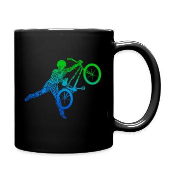 BMX Stunts Bike Tricks Kinder Fahrrad BMX Jungen - Tasse einfarbig - Schwarz - Rechts