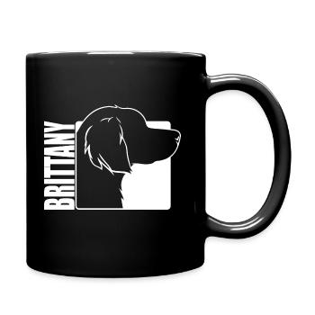 Brittany Spaniel Profil Hunde Hund Wilsigns - Tasse einfarbig - Schwarz - Rechts