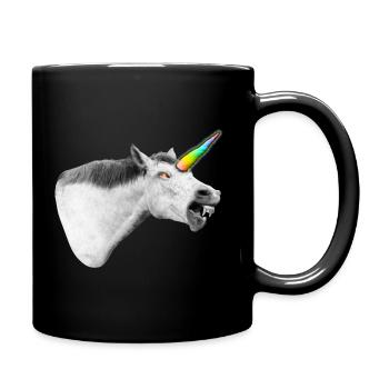 Le démon licorne qui sommeille en vous rugit - Mug uni - noir - Droite