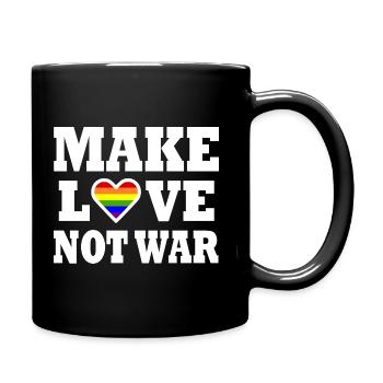 Make love not war - Full Colour Mug - black - Right