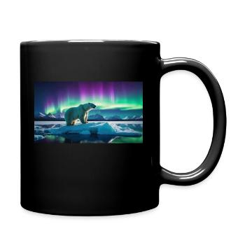 Eisbär - Tasse einfarbig - Schwarz - Rechts