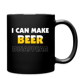 I can make beer disappear - Bier verschwindet - Tasse einfarbig - Schwarz - Rechts