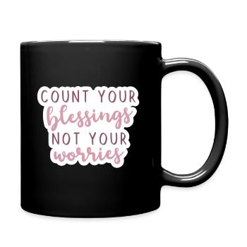 count your blessings - Tasse einfarbig - Schwarz - Rechts