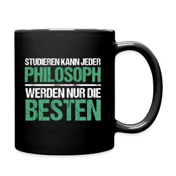 Tout le monde peut étudier - Édition Philosophe - Mug uni - noir - Droite