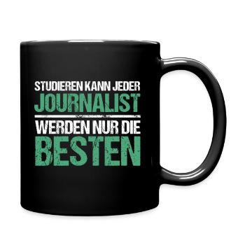Anyone can study - Journalist Edition - Full Colour Mug - black - Right