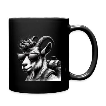 Hiking Goat 2 - Tasse einfarbig - Schwarz - Rechts