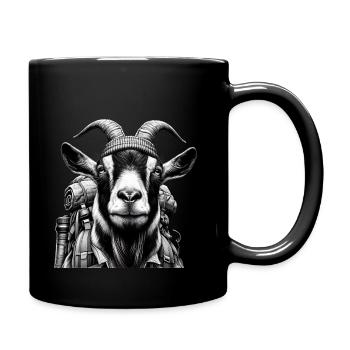 Hiking Goat1 - Tasse einfarbig - Schwarz - Rechts