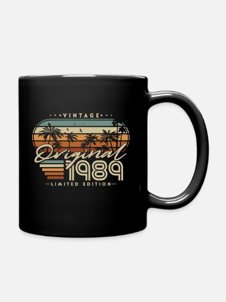 Original 1989 Vintage Vintage anniversaire rétro - Mug uni - noir