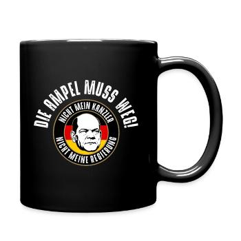 Die Ampel muss weg - Tasse einfarbig - Schwarz - Rechts