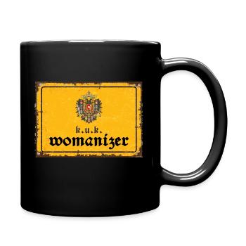 k.u.k. womanizer - Tasse einfarbig - Schwarz - Rechts