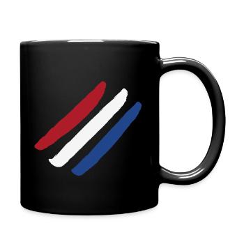 Drapeau des Pays-Bas - Rayures de style - Mug uni - noir - Droite