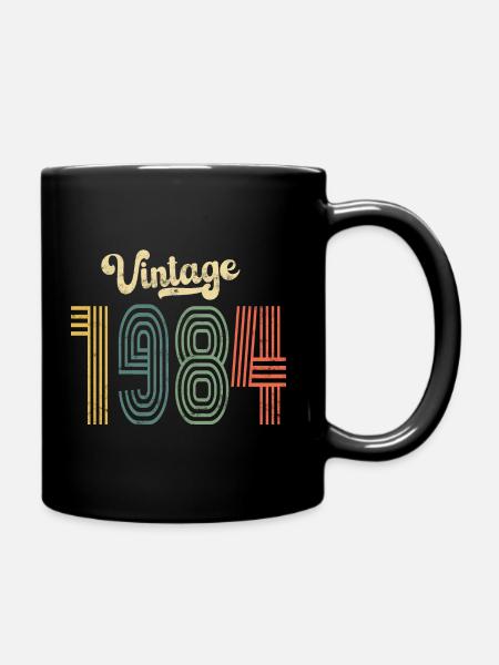 40. Geburtstag Vintage 1984 - Tasse einfarbig - Schwarz