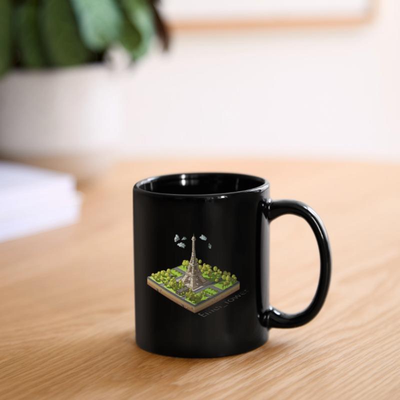 Geometric low poly Eiffel Tower Full Colour Mug