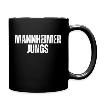 Mannheimer Jungs - Tasse einfarbig - Schwarz - Rechts