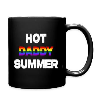 Hot Daddy Summer - Tasse einfarbig - Schwarz - Rechts