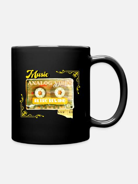 Retro Vintage Rewind Analog Vibes Hemd - Tasse einfarbig - Schwarz