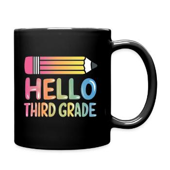 Hello Third Grade - Full Colour Mug - black - Right