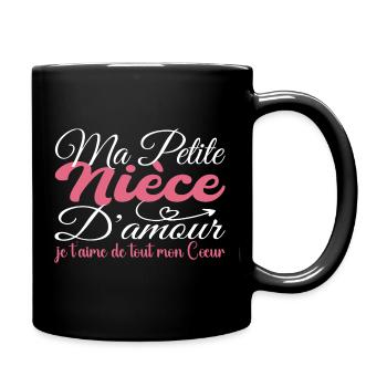 Cadeau Nièce d'amour, meilleure Nièce je t'aime - Mug uni - noir - Droite