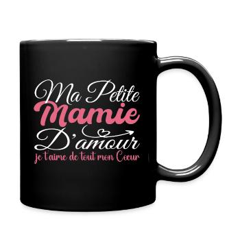 Liebe Oma Geschenk, beste Oma Ich liebe dich - Tasse einfarbig - Schwarz - Rechts