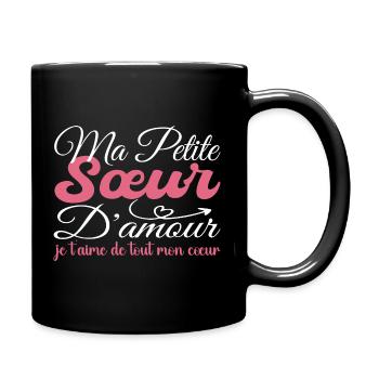 Love Sister Gift, Best Sister I Love You - Full Colour Mug - black - Right