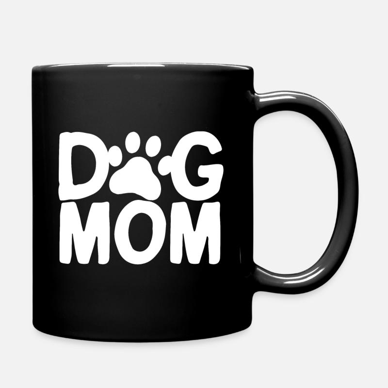 MAMAN DE CHIEN Blanc - Mug uni - noir