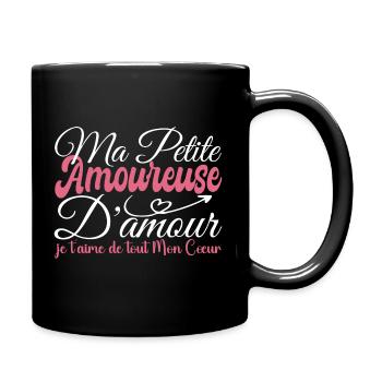 Cadeau amoureuse d'amour, amoureuse je t'aime fort - Mug uni - noir - Droite