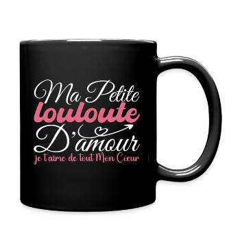 Cadeau louloute d'amour ma louloute je t'aime - Mug uni - noir - Droite