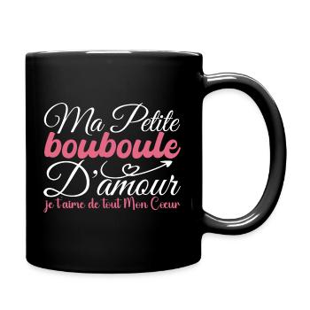 Cadeau bouboule d'amour, ma bouboule je t'aime - Mug uni - noir - Droite