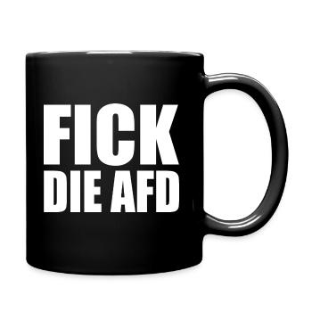 Fick die afd - Tasse einfarbig - Schwarz - Rechts