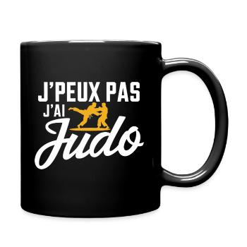 Ich kann nicht, ich habe Judo - Tasse einfarbig - Schwarz - Rechts