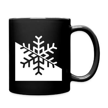 Flocon de neige - Mug uni - noir - Droite